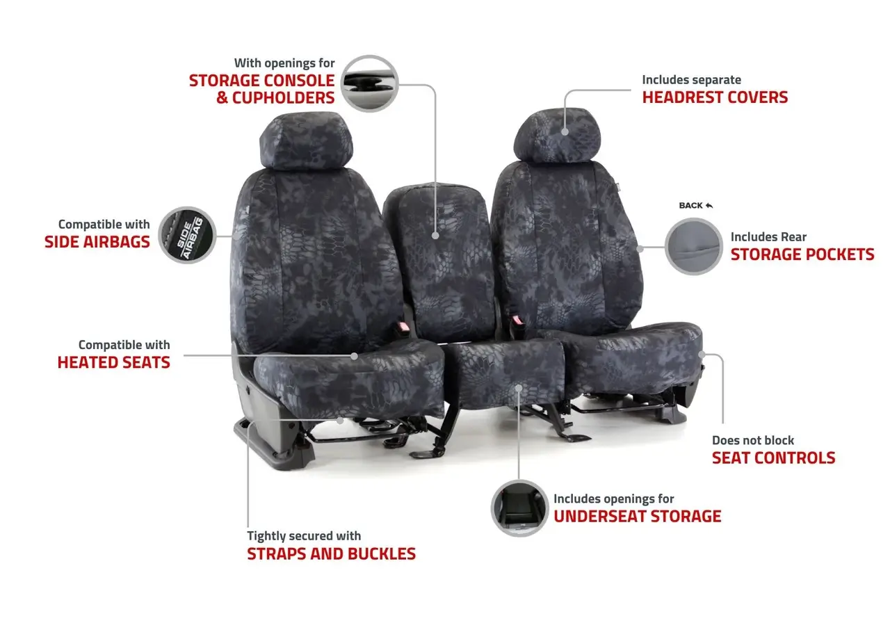 Kryptek Waterproof Seat Cover Features